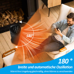 SWANEW Heizlüfter leise Weiß Heizung Konvektor 2000W Schnellheizer Angebot Heizgerät