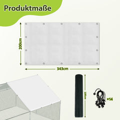 Hühnerstall Freilaufgehege 3x2x2m Stahlrahmen