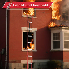 SWANEW 4,5m Faltbare Feuerleiter, EN1147 Zertifiziert, Rettungsleiter, TragfÀhigkeit 450KG
