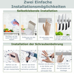 SWANEW Messerhalter Magnetleiste 304 Edelstahl magnetisch Messerleiste 40CM