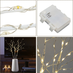 SWANEW 70 LEDs Lichterbaum, 50cm Lichterzweige, Weihnachtsdekoration, Batteriebetrieben