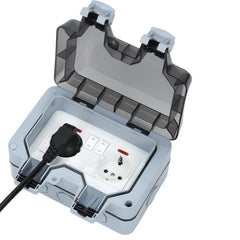 SWANEW Außensteckdose Outdoor mit Schalter Gartensteckdose Steckdose Schuko IP66
