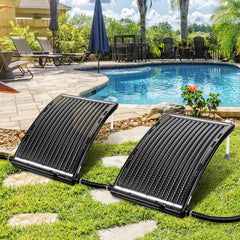 SWANEW Poolheizung Solar Solarheizung Pool 110 x 65 x 15 cm Sonnenkollektor Pool Anschluss Ø 38 mm Pool Heizungen Solar für Warmwasser Schwimmbad Gartendusche Pool