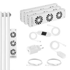 SWANEW Heizkörper Ventilator, Ventilatoren für Unterheizungen und Heizkörper, Heizungsventilator Sparen von Energie und Heizkosten bietet