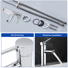 SWANEW Wasserhahn Hochdruck Einhebel Badarmaturen klassisch Messing Waschbecken klassisch Einhebelmischer