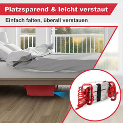 SWANEW 4,5m Faltbare Feuerleiter, EN1147 Zertifiziert, Rettungsleiter, TragfÀhigkeit 450KG