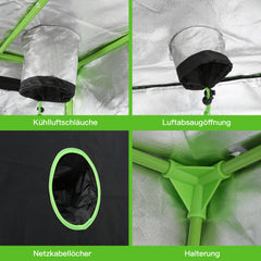 SWANEW Grow Zelt, Growschrank für Homegrow, Indoor Anbauzelt, Lichtdicht und Wasserdicht Pflanzzelt, Zuchtzelt