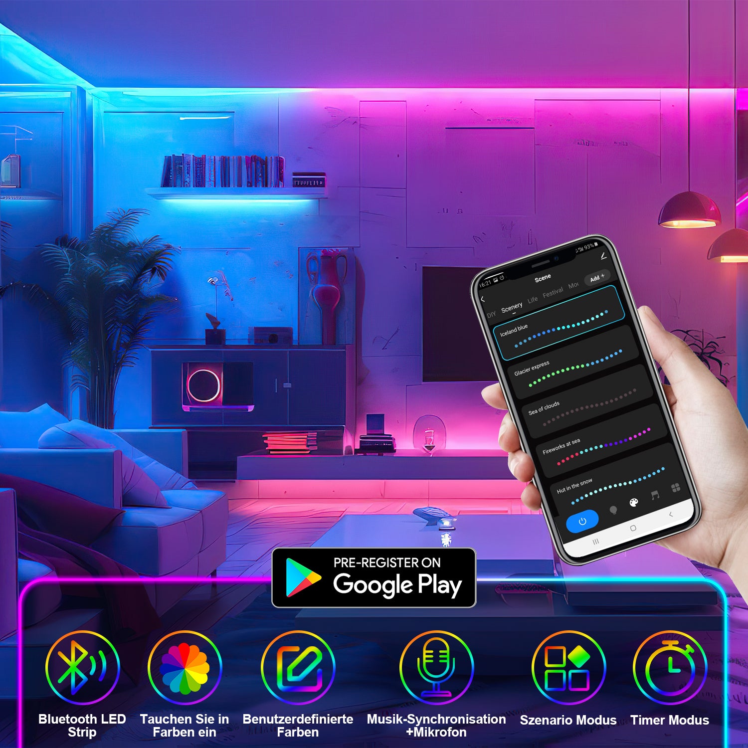 2-10M Neon LED Strip RGBIC