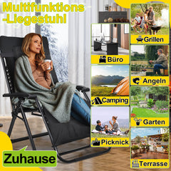 SWANEW Sonnenliege, Liegestuhl, klappbar Gartenstuhl, Relaxsessel Liege