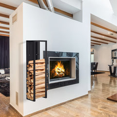 SWANEW Kaminholzregal Metall, Hängend brennholzregal, Feuerholzregal
