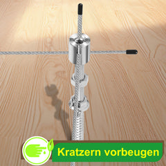 SWANEW Rankhilfe, Edelstahl Drahtseil, , Rankseilsystem Set 12M, mit Wandhaltern und 3mm Stahlseil, fĂźr Kletterpflanzen