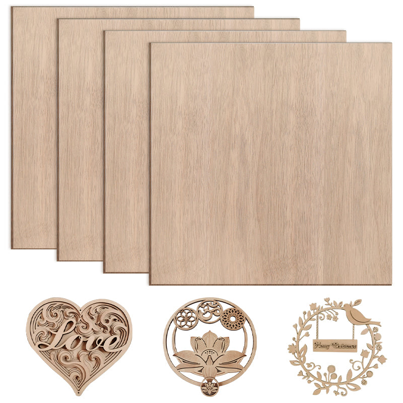 SWANEW Sperrholzplatte, Walnuss Sperrholz, 3mm, holzplatte, für Laser Gravur, Malerei DIY