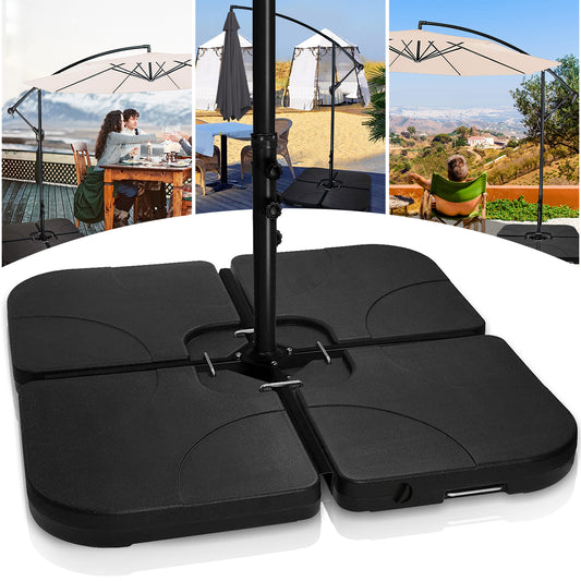 SWANEW Sonnenschirmständer Schirmständer Ständer Schirmhalter 4er-Set Quad für für Ampelschirm befüllbar