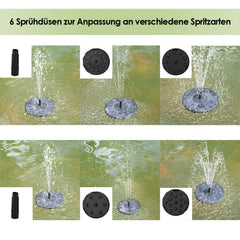 Swanew SolarPumpe solar springbrunnen Fontäne Teichpumpe Teich Wasserspiel 16cm kleiner