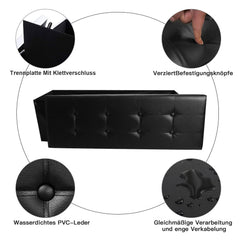 Home Versenkbare Lagerung Hocker Organizer Baumwolle Leder