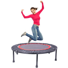 SWANEW Faltbares Fitness Trampolin 40 Zoll Mini Übungstrampolin für Erwachsene Kinder Mini-Trampolin