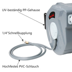 SWANEW Schlauchaufroller Automatik Trommel Wasserschlauch Druckluftschlauch 10/20/30m Druckluftschlauch Aufroller Schlauchtrommel Wasser