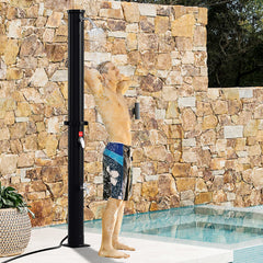 SWANEW Solardusche 20/35/40 Liter Solar Gartendusche Inkl. Schutzhaube und 180° Regenduschkopf, bis 60°C, 50 PSI Wasserdruck, ohne Stromanschluss, für den Garten Urlaub und Camping