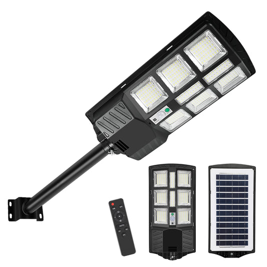 SWANEW 300W/400W Solar Straßenlampe, Straßenleuchte mit Fernbedienung, Strassenlaterne LED Außen, Solar Flutlichter 6500k Kaltesweiß, IP67 Wasserdicht Solarlampen