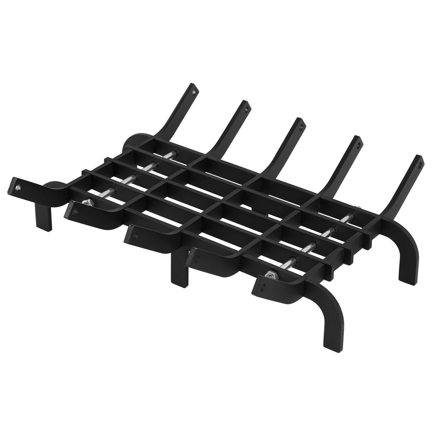SWANEW Kaminrost Gussrost Holzregal Feuerrost für Kamineinsatz V-förmig
