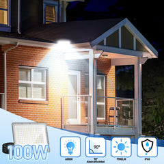SWANEW LED Strahler Außen, Fluter 6000k Kaltweiß, IP65 Wasserdicht Aussenstrahler, Scheinwerfer (Kein Stecker)