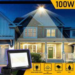 SWANEW LED Strahler Außen Dimmbar, LED Fluter 3000K/4000K/6500K, IP66 Wasserdicht Scheinwerfer (kein Stecker)