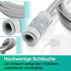 SWANEW Schlauchtrommel Wasser, 20-30m Schlauchaufroller Wandmontage, Gartenschlauch