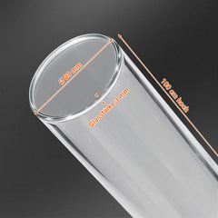 SWANEW 138 cm Pelletfackel Feuerrohr, 3 mm Glasrohr, Kohlenstoffstahl
