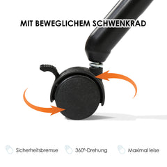 SWANEW Baby Wickeltisch Klappbar, Wickelkombination, mit 4 Rollen