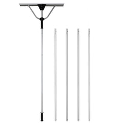 SWANEW Photovoltaik Schneeschieber, Aluminium Schneeschaufel, Dachräumer, 196-636cm