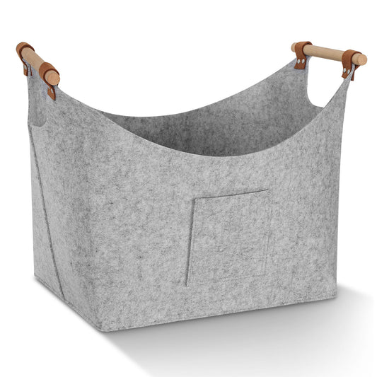 SWANEW Filzkorb, Brennholzkorb, Brennholztasche, Kaminholzkorb