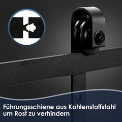 Schiebetürbeschlag Set Rechteck