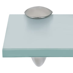 SWANEW Glasablage Glasregal, Wandregal Mattglas mit 8mm ESG Sicherheitsglas und Halterung, Duschregal/Badablage