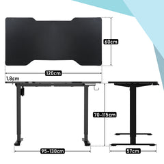 SWANEW Schreibtisch, Elektrischer Höhenverstellbarer Tischgestell 3 Memory-Steuerung, Mit Tischplatte, Standing Desk