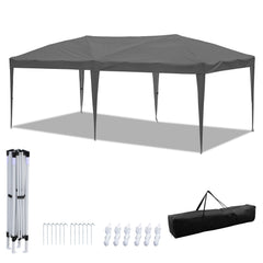 SWANEW Faltpavillon mit Zentralverriegelung, Pop Up Pavillon, 3x6m, UV-Schutz, Wasserdicht