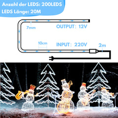 SWANEW 10 Meter LED Lichterschlauch Außen, Wasserfest LED Schlauch, mit Fernbedienung & Timer, Dimmbar & Memory-Funktion, IP65 [Energieklasse F]