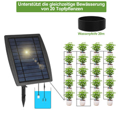 SWANEW Solar Bewässerungssystem Pflanzenbewässerung Automatisch 20 Tropfer