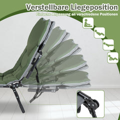 SWANEW Karpfenliege, Angelliege Bed Chair mit Aufbewahrungstasche, Faltbar