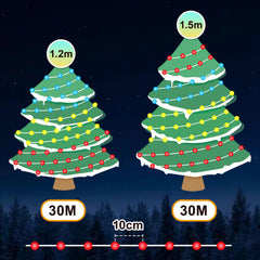 SWANEW LED Weihnachts Lichterkette, RGBIC Lichterkette, IP65, Für Innen & Außen