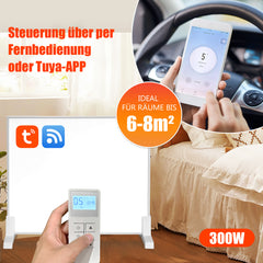 SWANEW Infrarotheizung 300W-1200W mit Thermostat, Infrarot Wandheizung mit Überhitzungsschutz, Wandheizung Elektrisch, Mobile & Energiesparend
