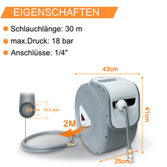 SWANEW Druckluftschlauch Aufroller, Druckluftschlauchtrommel Automatik, 1/4" Anschluss