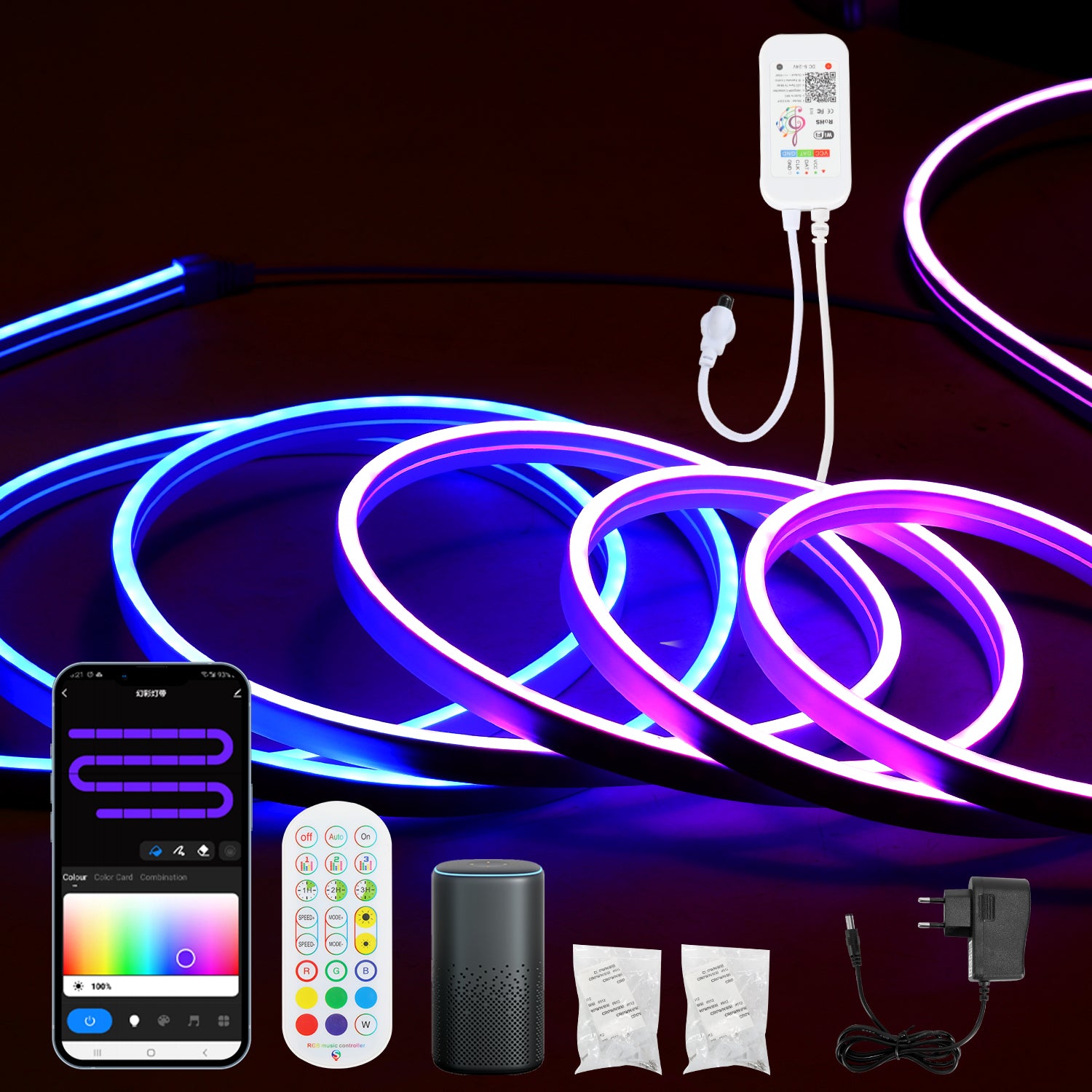 2-10M Neon LED Strip RGBIC 