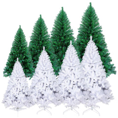 SWANEW Künstlicher Weihnachtsbaum, PVC Schwer Entflammbar, mit ständer, Weihnachtsdeko