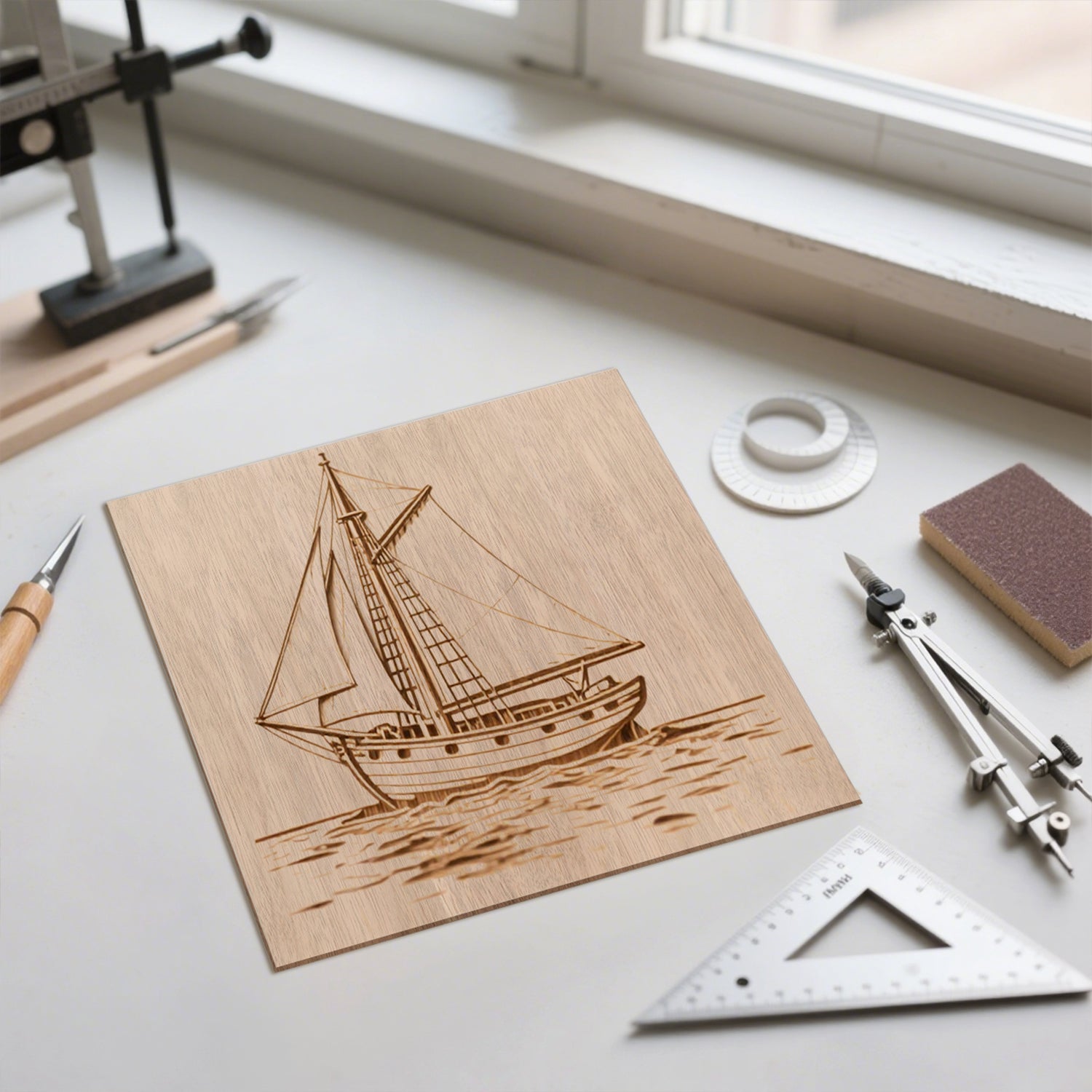 SWANEW Sperrholzplatte, Walnuss Sperrholz, 3mm, holzplatte, für Laser Gravur, Malerei DIY