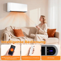 SWANEW Heizlüfter Keramik 2000W, Wandheizung, Wifi Elektroheizung, mit Fernsteuerung