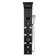 SWANEW 6-in-1 LED Duschpaneel mit Armatur, Edelstahl 304 Duschsäule mit 5 Duschfunktionen, Wandmontage