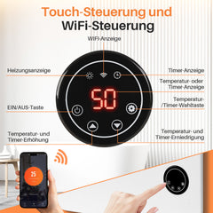 SWANEW Infrarotheizung, Wandheizung Elektroheizung, Touch Heizpaneel 400W/600W