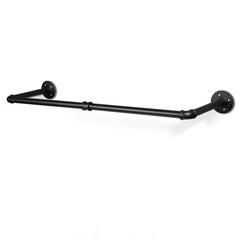 SWANEW Wandgarderobe Kleiderstange Wandmontage mit Haken, 92 x 25 cm 65kg Belastbar