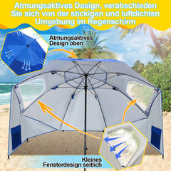 2 in 1 Sonnenschirm Alu Strandschirm 