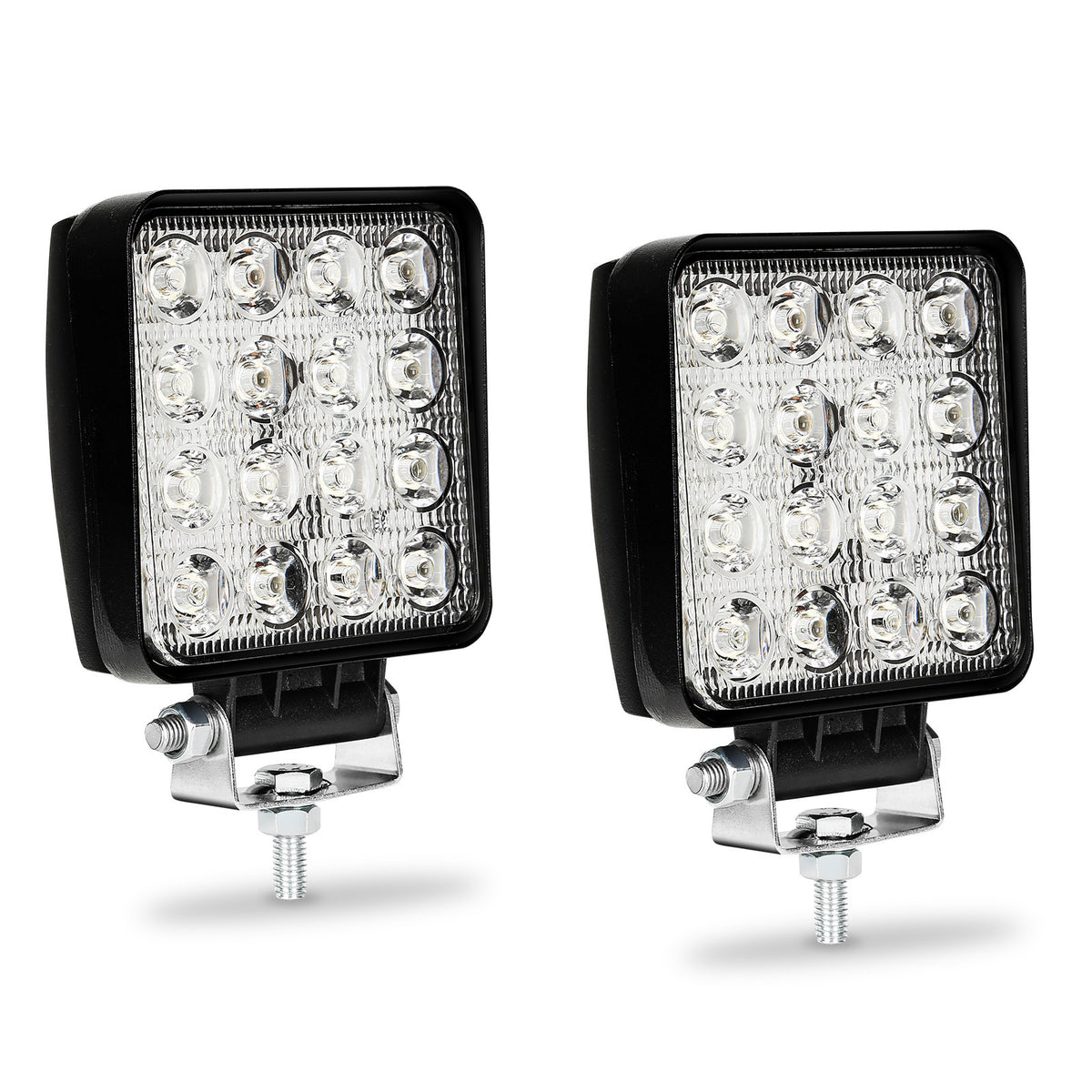 SWANEW 48W LED Arbeitsscheinwerfer, IP67 Wasserdicht Rechteck Zusatzscheinwerfer, 12V 6500K LED Scheinwerfer, Rückfahrscheinwerfer